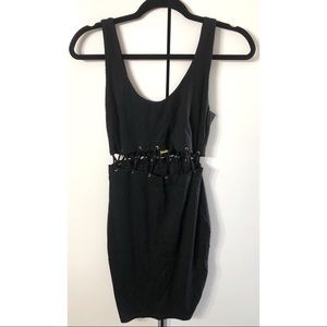 Bodycon cut out mid drift laced dress
